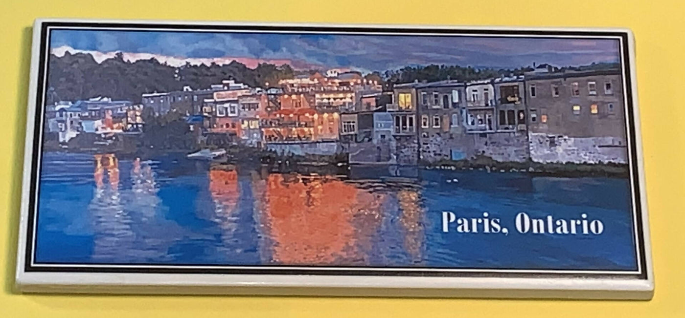 Paris River Sunset Magnet