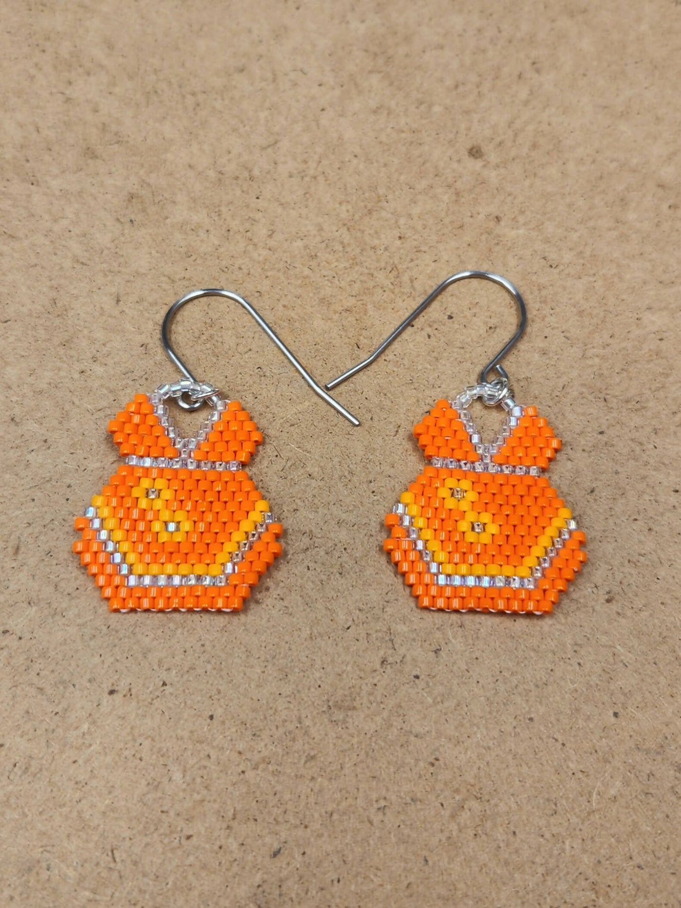 Orange Dress Awareness Earrings