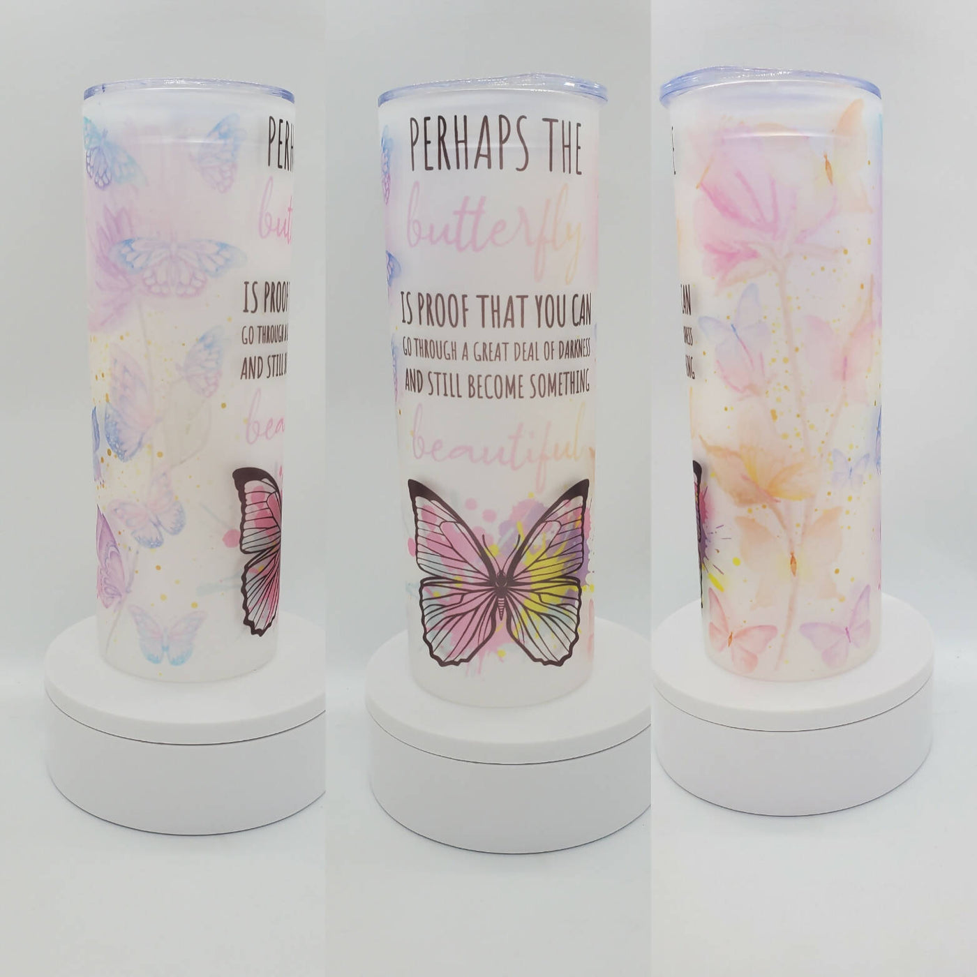 Butterfly is Proof Glass Tumbler
