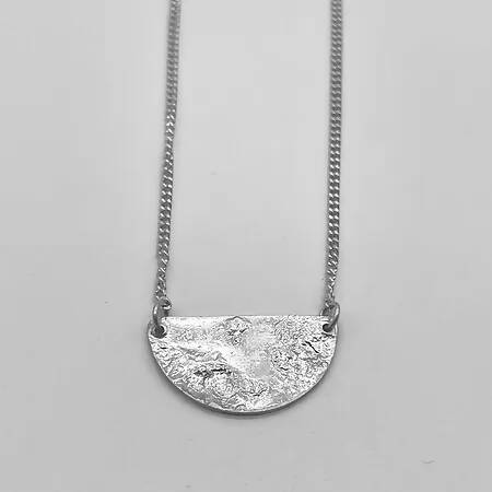 Reticulated Half Moon Necklace