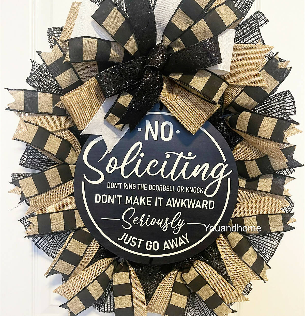 No Soliciting Wreath