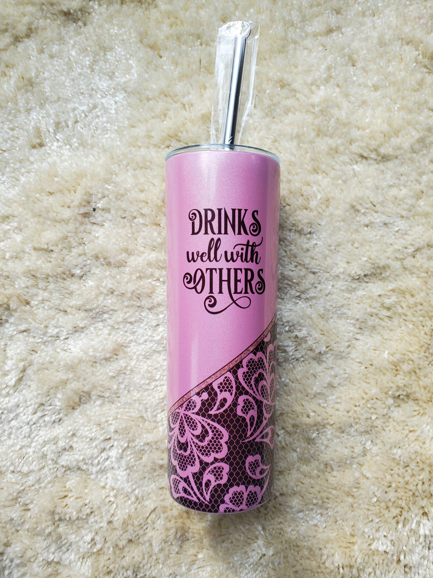 Drinks Well With Others Shimmer Skinny Tumbler