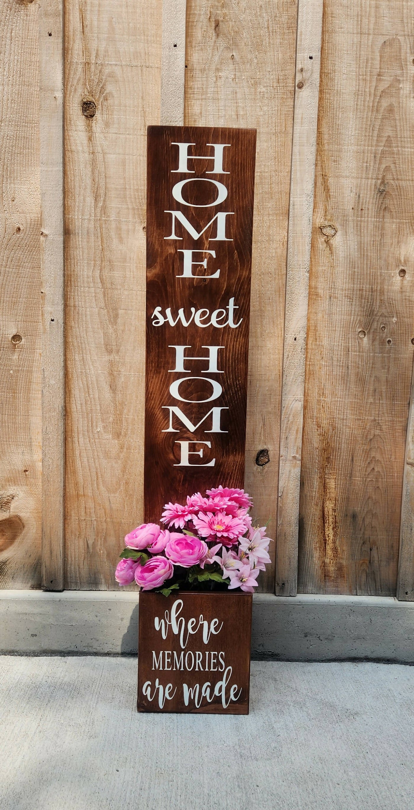 Home Sweet Home Porch Planter - Brown