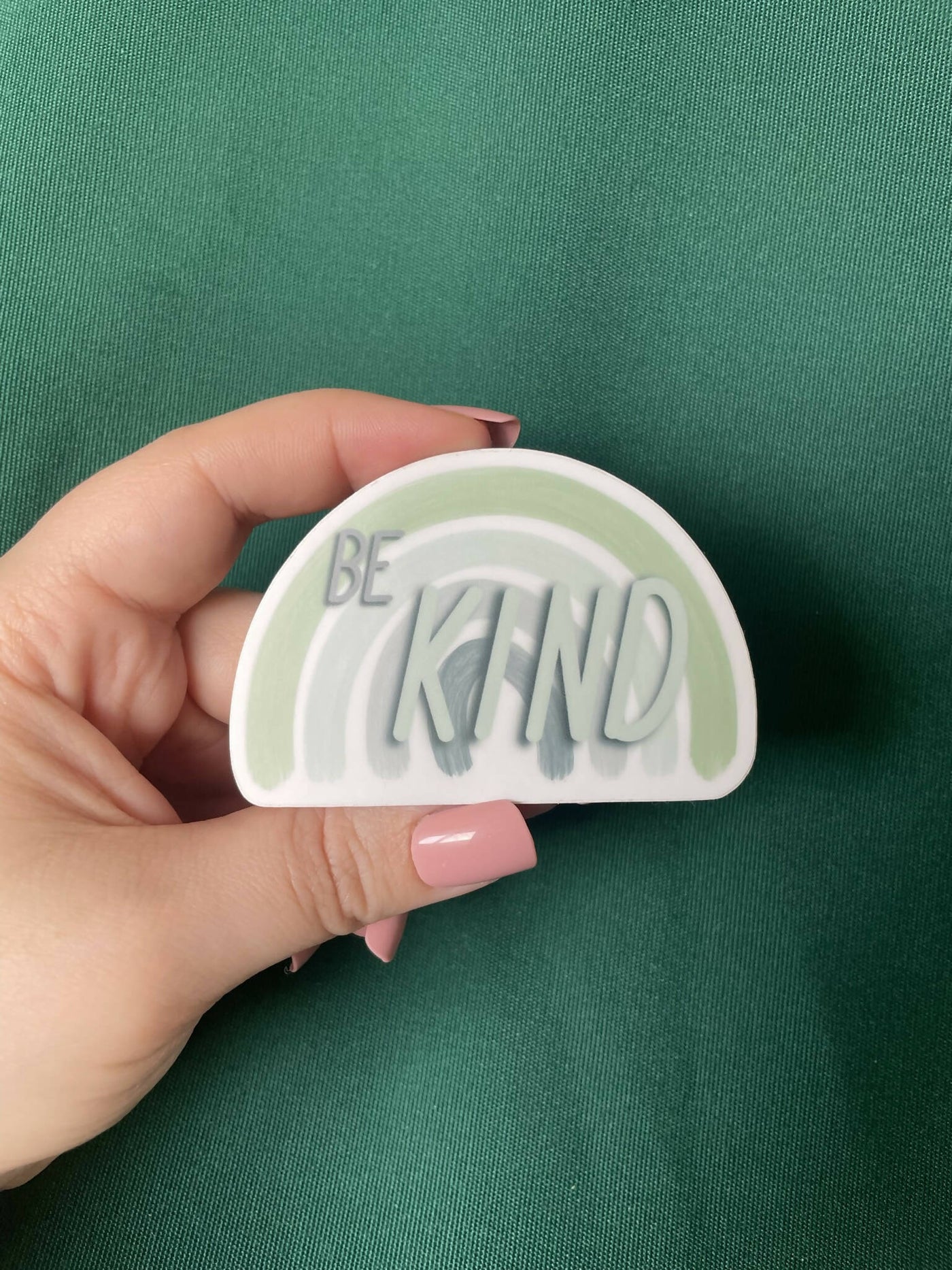 Be Kind Mint Rainbow Sticker