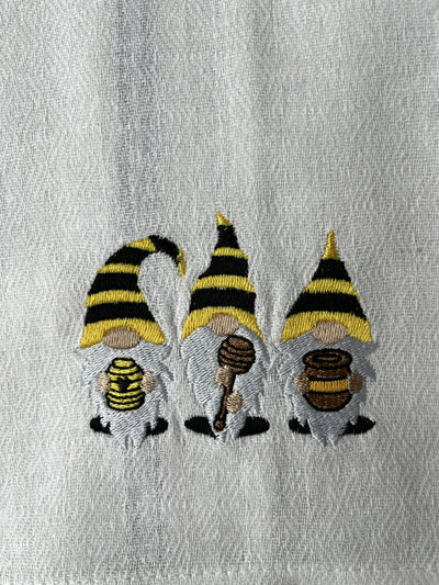 Bee Gnomes Tea Towel
