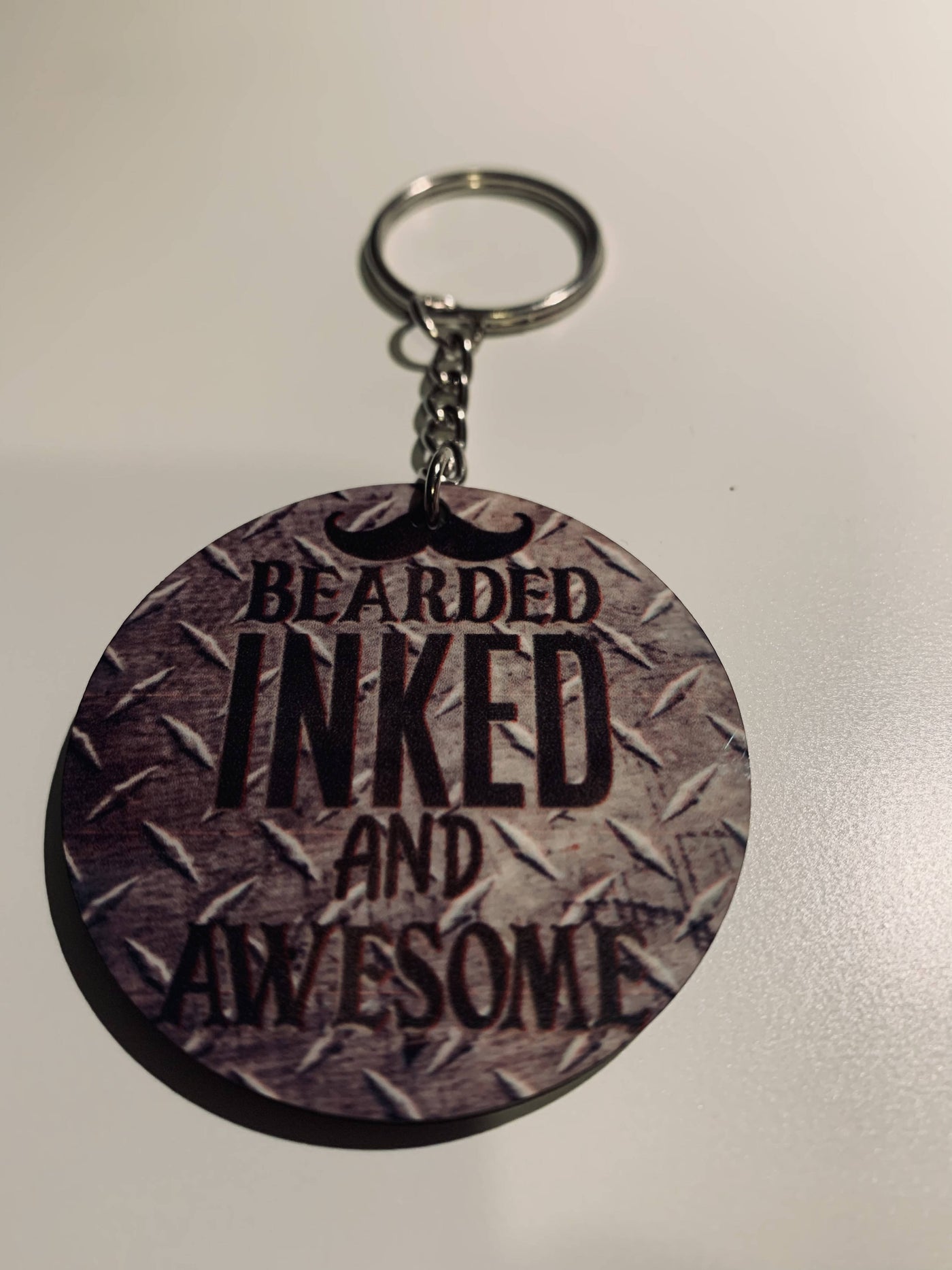 Bearded Inked and Awesome Keychain