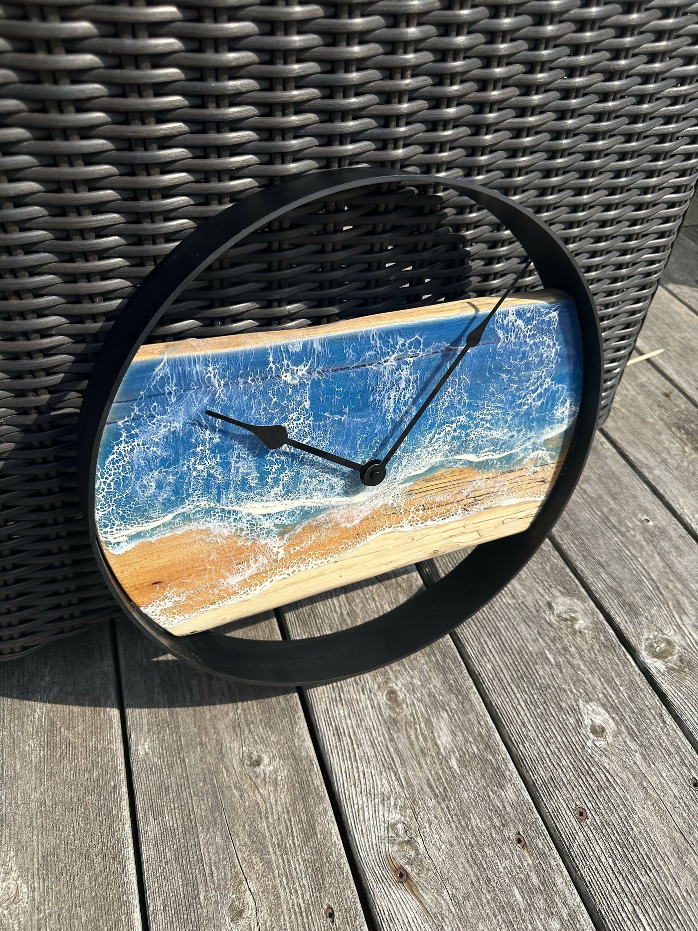 15” Spalted Maple Ocean Clock