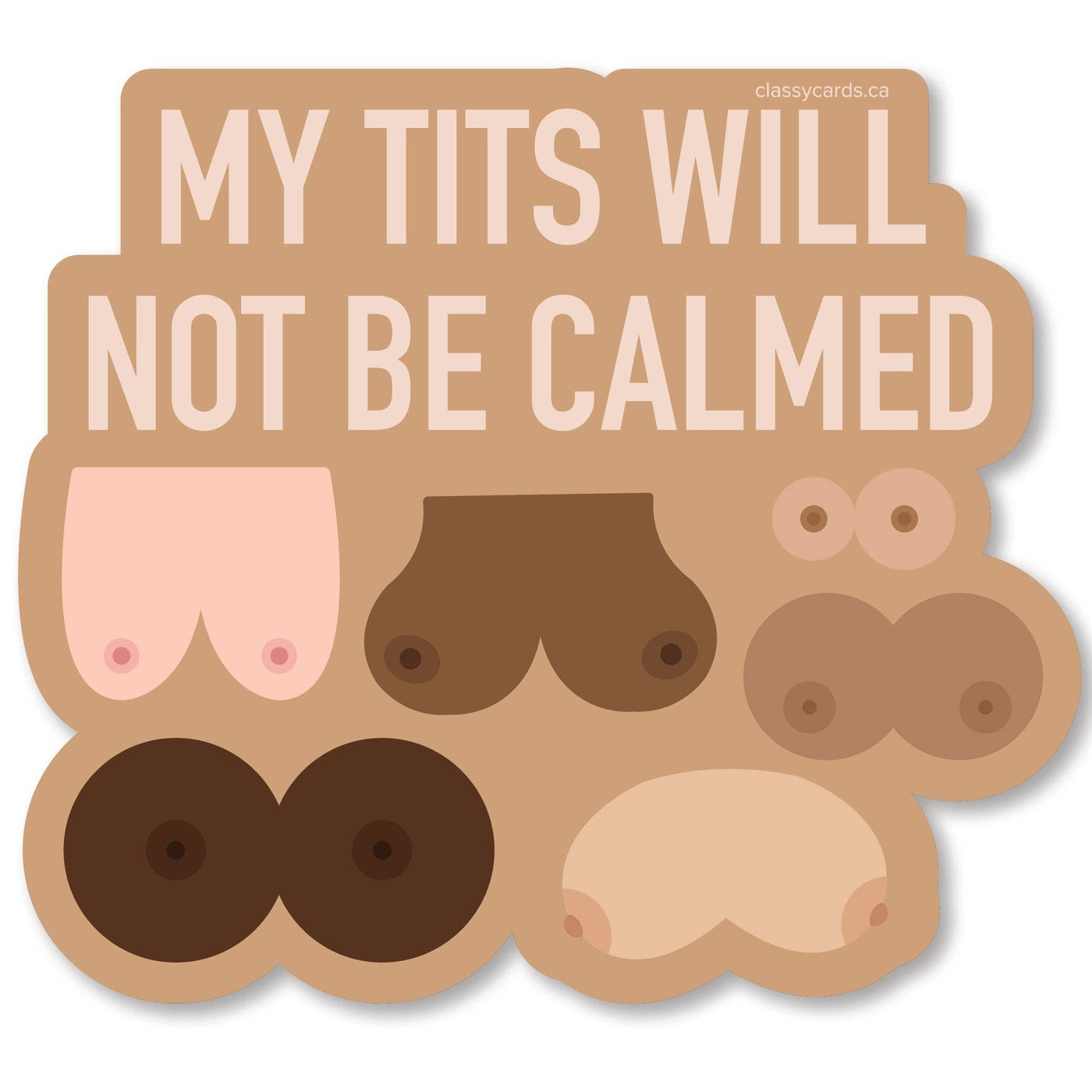 Tits Not Calmed Sticker