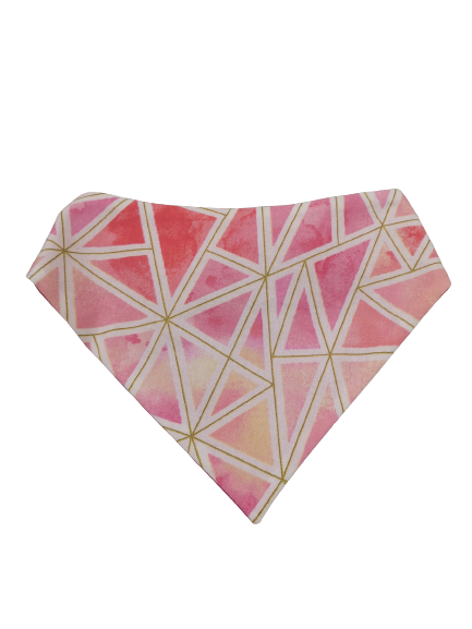 Pink Geometric Dog Bandana