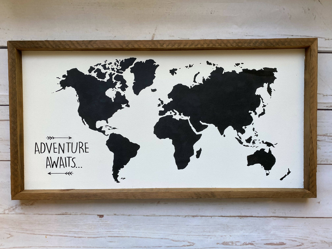 Adventure Awaits Map Sign