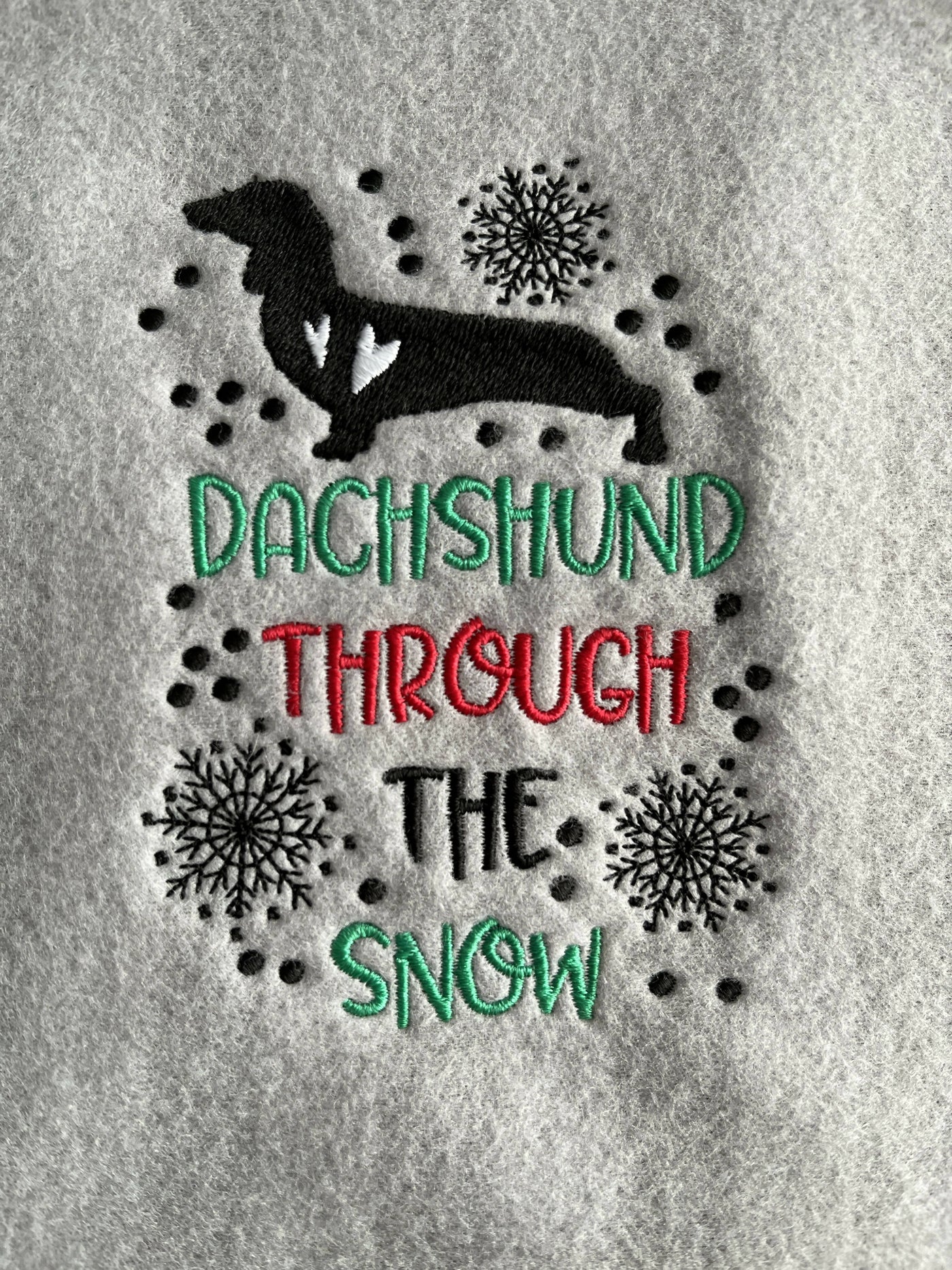 Dachshund Through the Snow Fleece Blanket