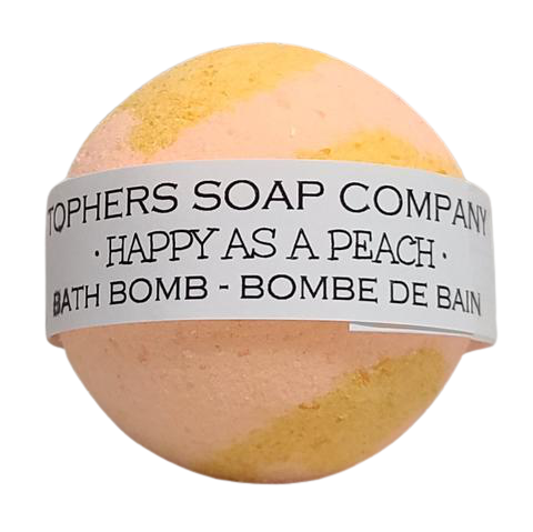 Happy as a Peach Bath Bomb