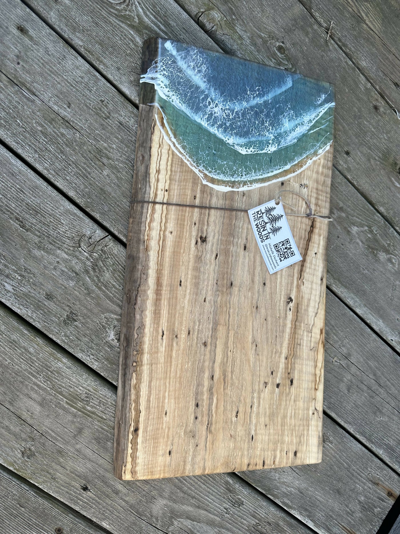 Curly Ambrosia Maple Ocean Charcuterie Board