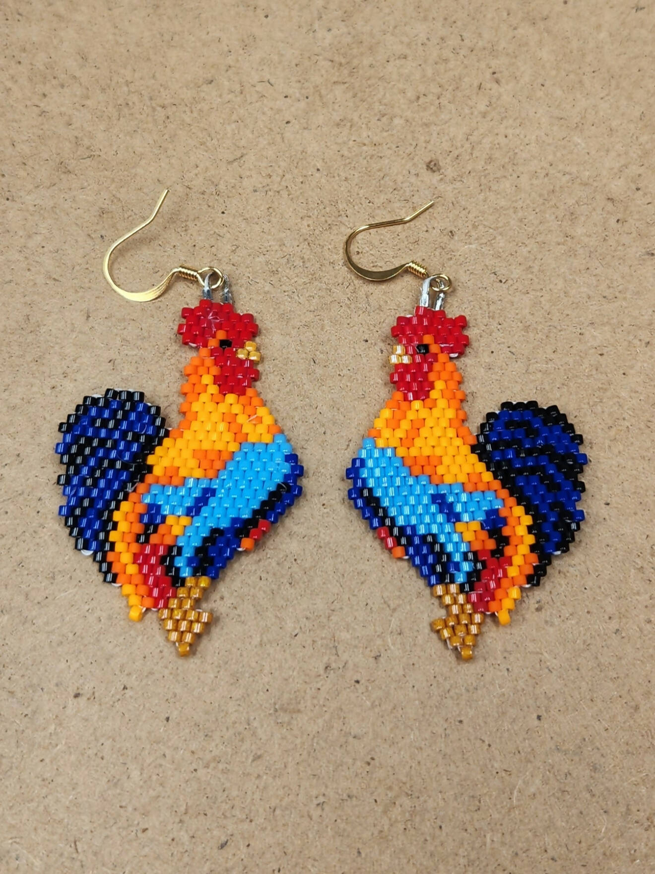 Colorful Rooster Earrings