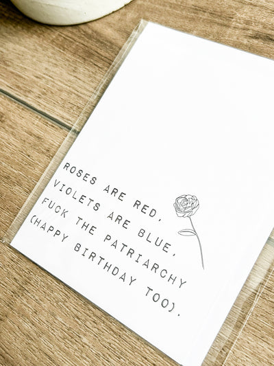 Fuck the Patriarchy Birthday Card
