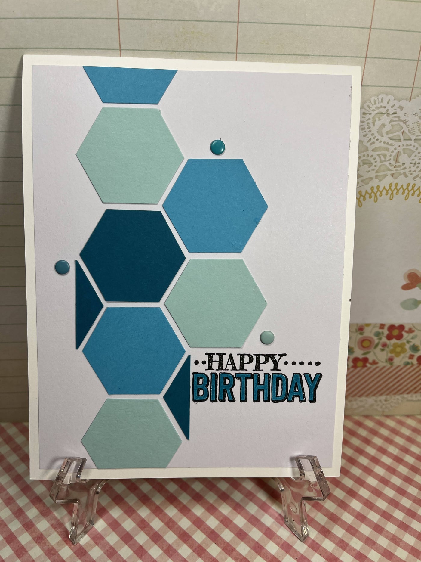 Happy Birthday Hexagon Card