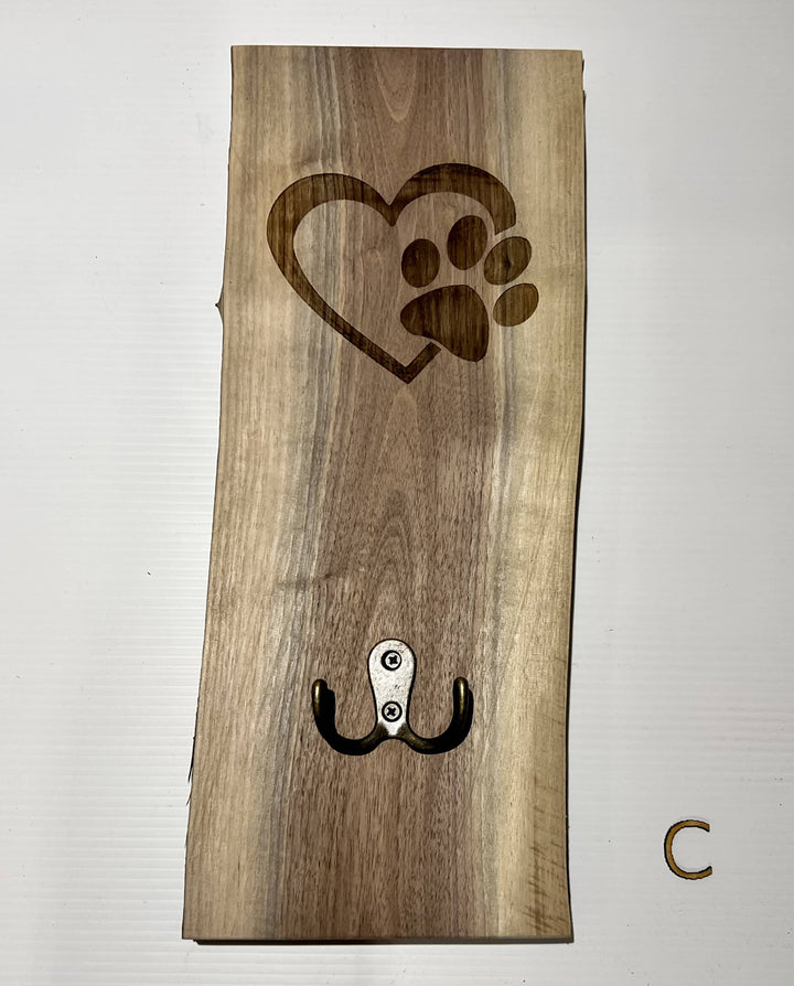 Paw Print Heart Leash Hook