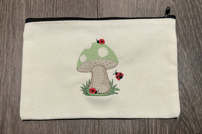 Embroidered Zippered Bag