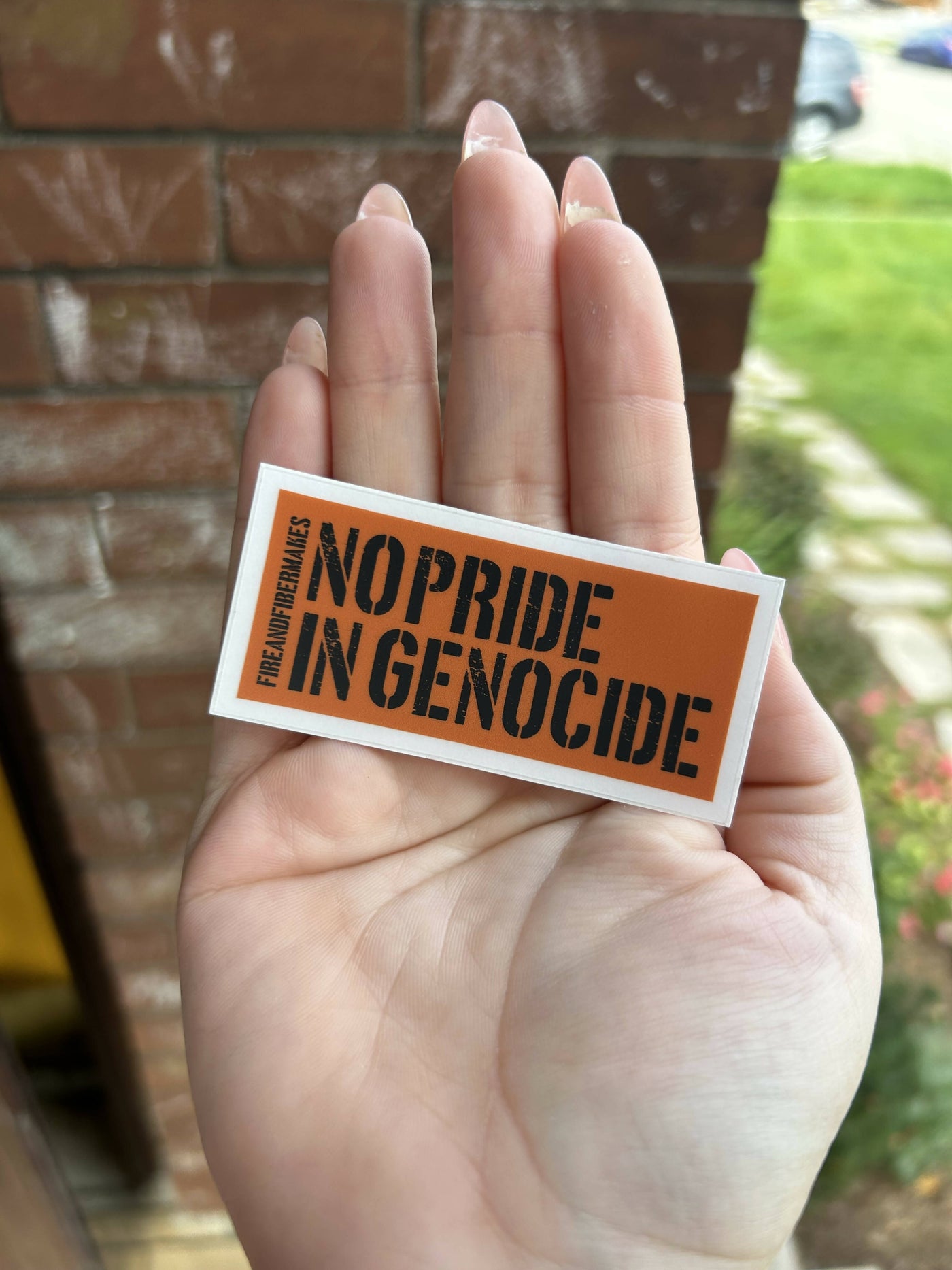 No Pride In Genocide (Redesign) Sticker