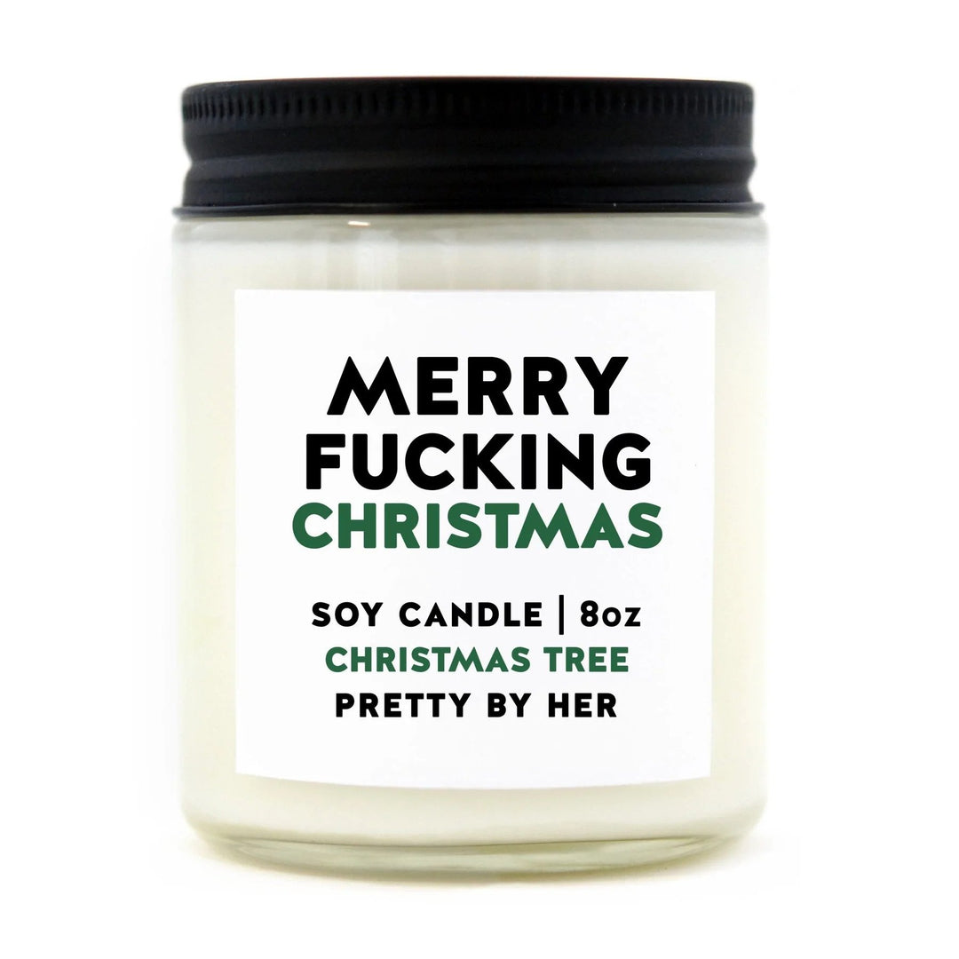 Merry Fucking Christmas Candle