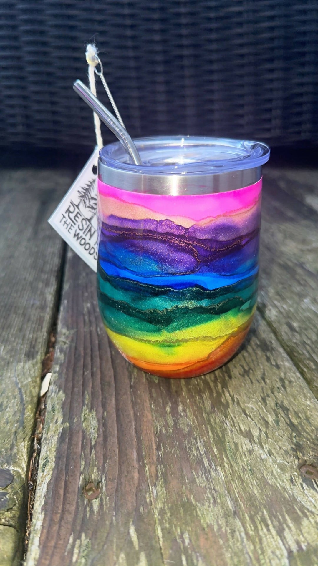 Rainbow Wine Tumbler