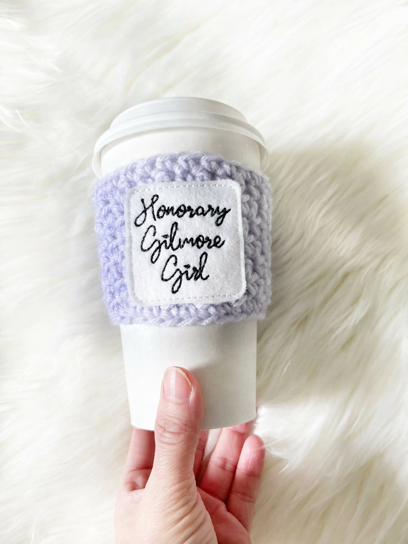 Lilac Honorary GG Crochet Cup Cozy