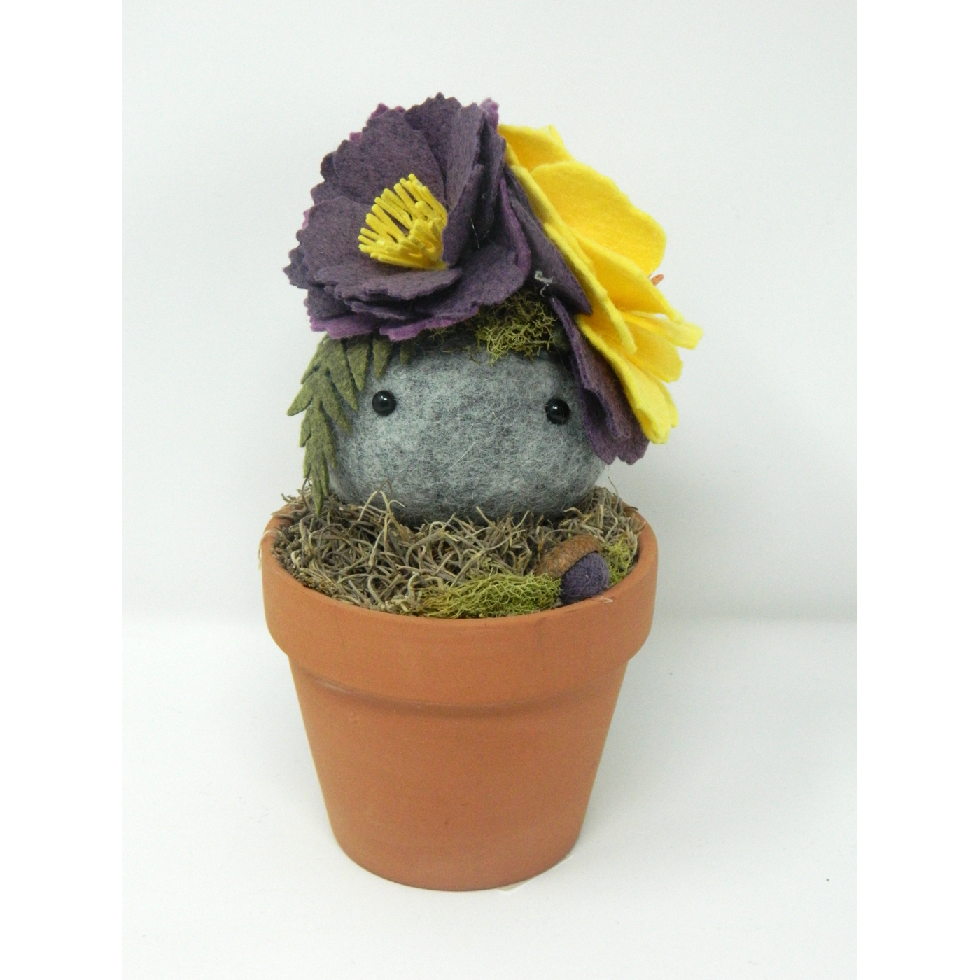 Purple & Yellow Potted Stone Softie