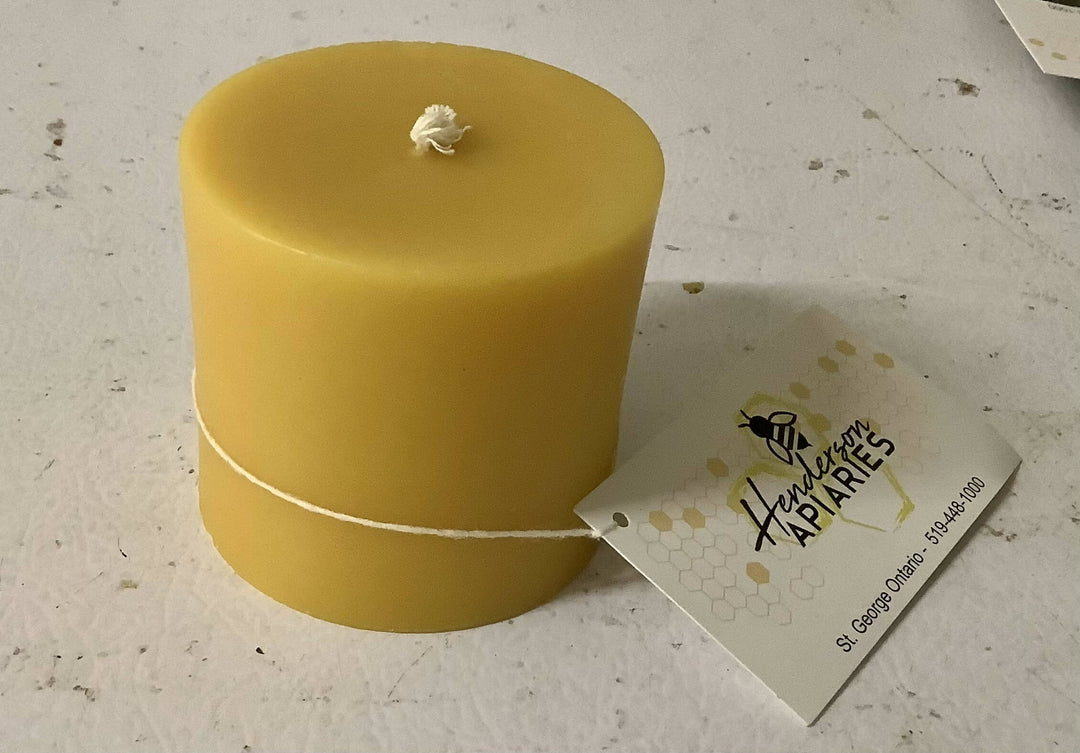 3" Pillar Beeswax Candle