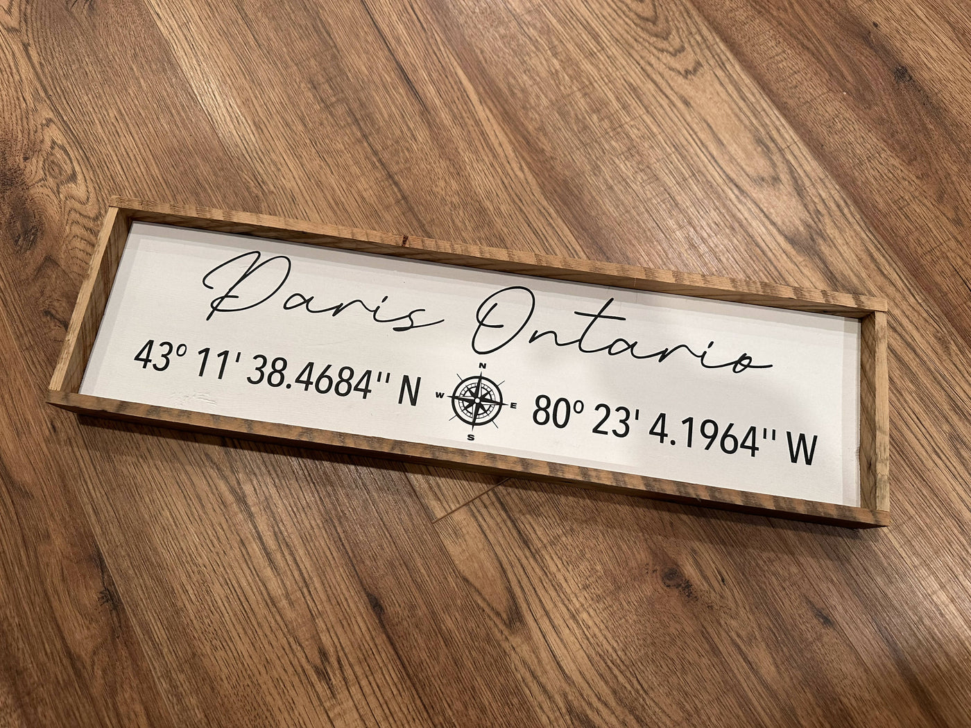 Paris Coordinates Sign