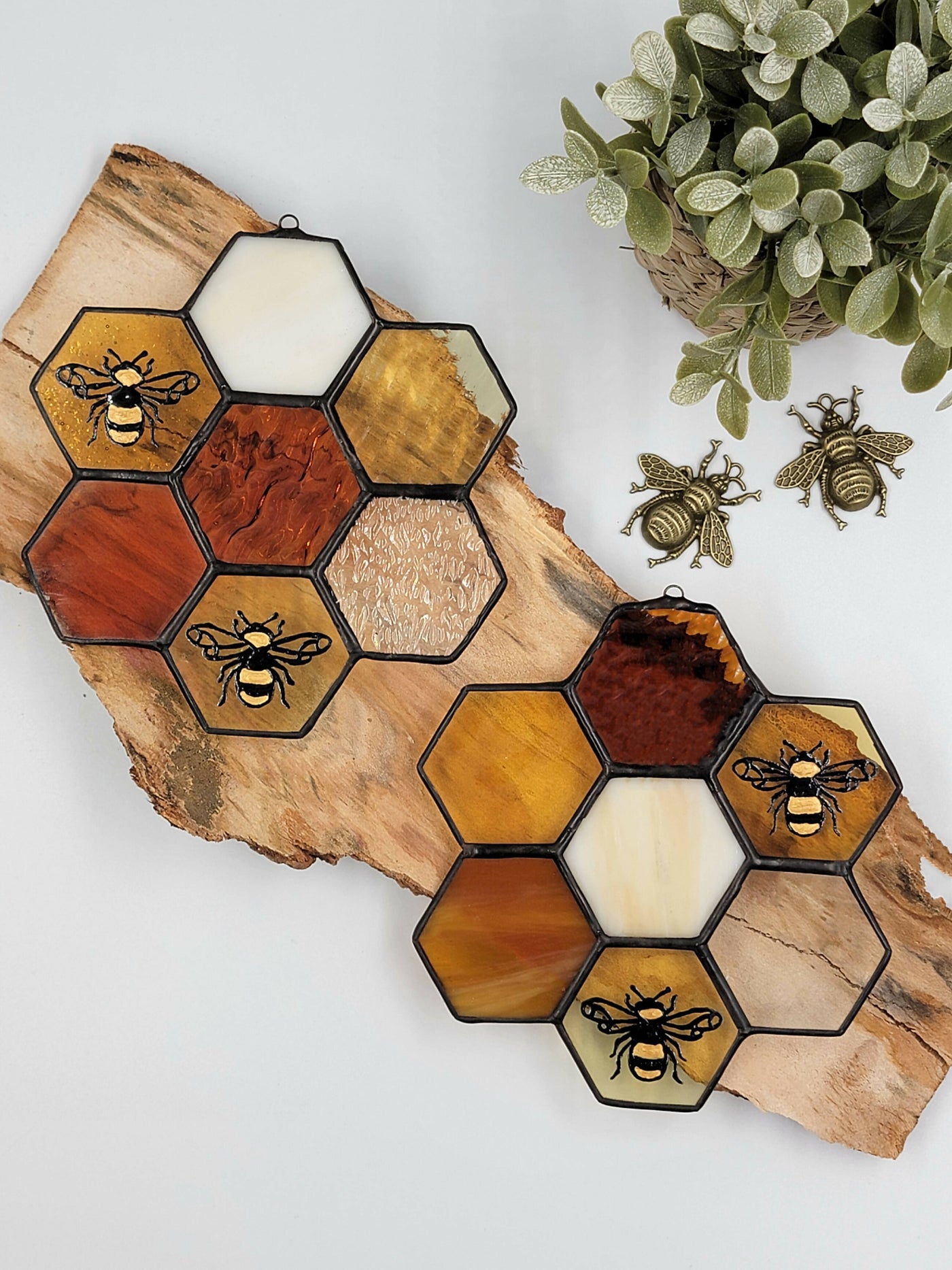 Stained Glass Hexagon Honeycomb