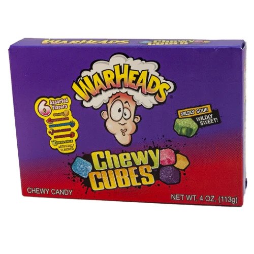 Warheads Sour Chewy Cubes Theatre Box
