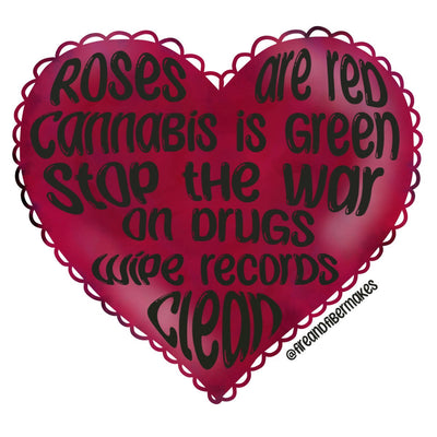 Roses Are Red Vinyl Sticker